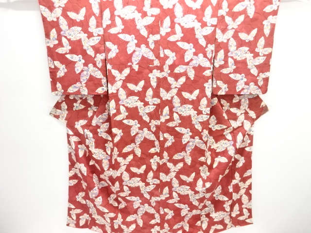 JAPANESE KIMONO / KOMON / FLOWER & BUTTERFLY 